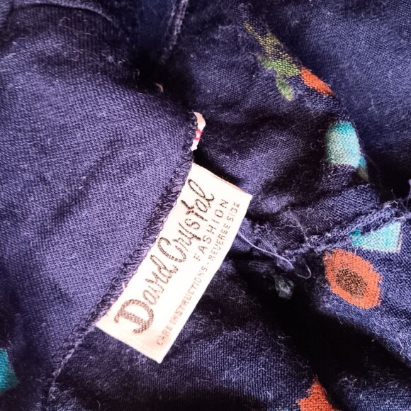 sz 8 Vintage David Crystal LaCoste Dress 1970's Disco Mod Knit Belted True Boho - Picture 4 of 12